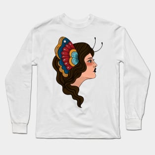 Butterfly Girl Long Sleeve T-Shirt